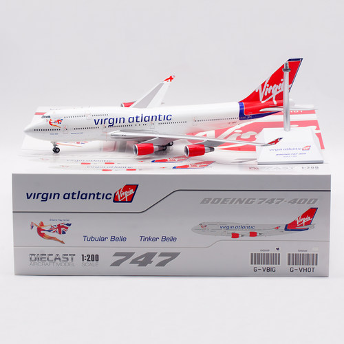 合金飞机模型维珍航空波音B747