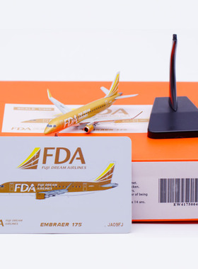 JC Wing1：400 合金飞机模型 日本富士梦想航空ERJ-175STD JA09FJ