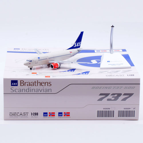 合金飞机模型北欧航空波音B737
