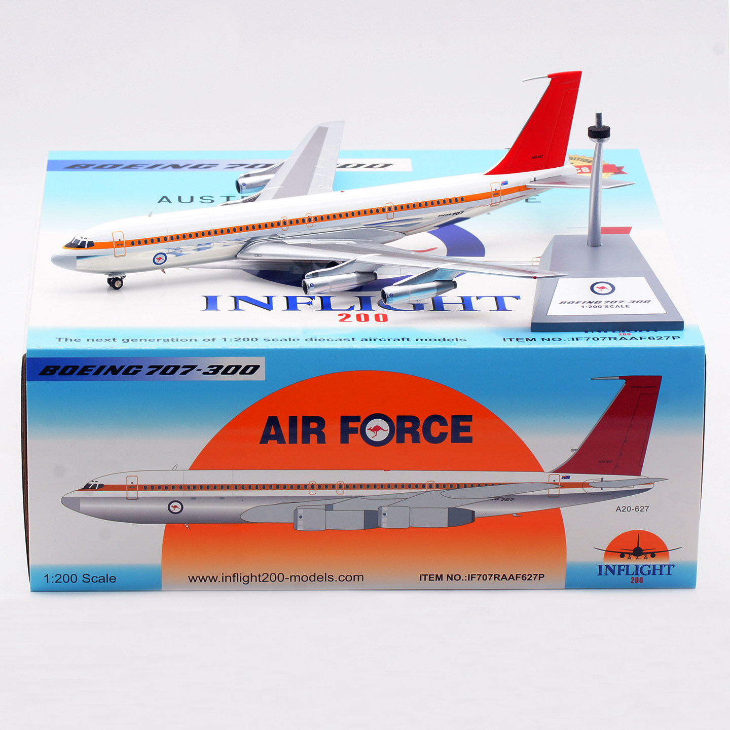 Inflight 1:200 飞机模型 合金 澳大利亚空军 B707-300 A20-627图片