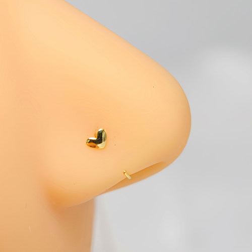 新品鼻环925银女款小耳骨环耳环纯银爱心鼻饰个性时尚搭配礼物