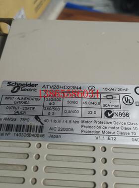 议价《议价》施耐德15千瓦变频器一台型号ATV28HD23N4现货一台成