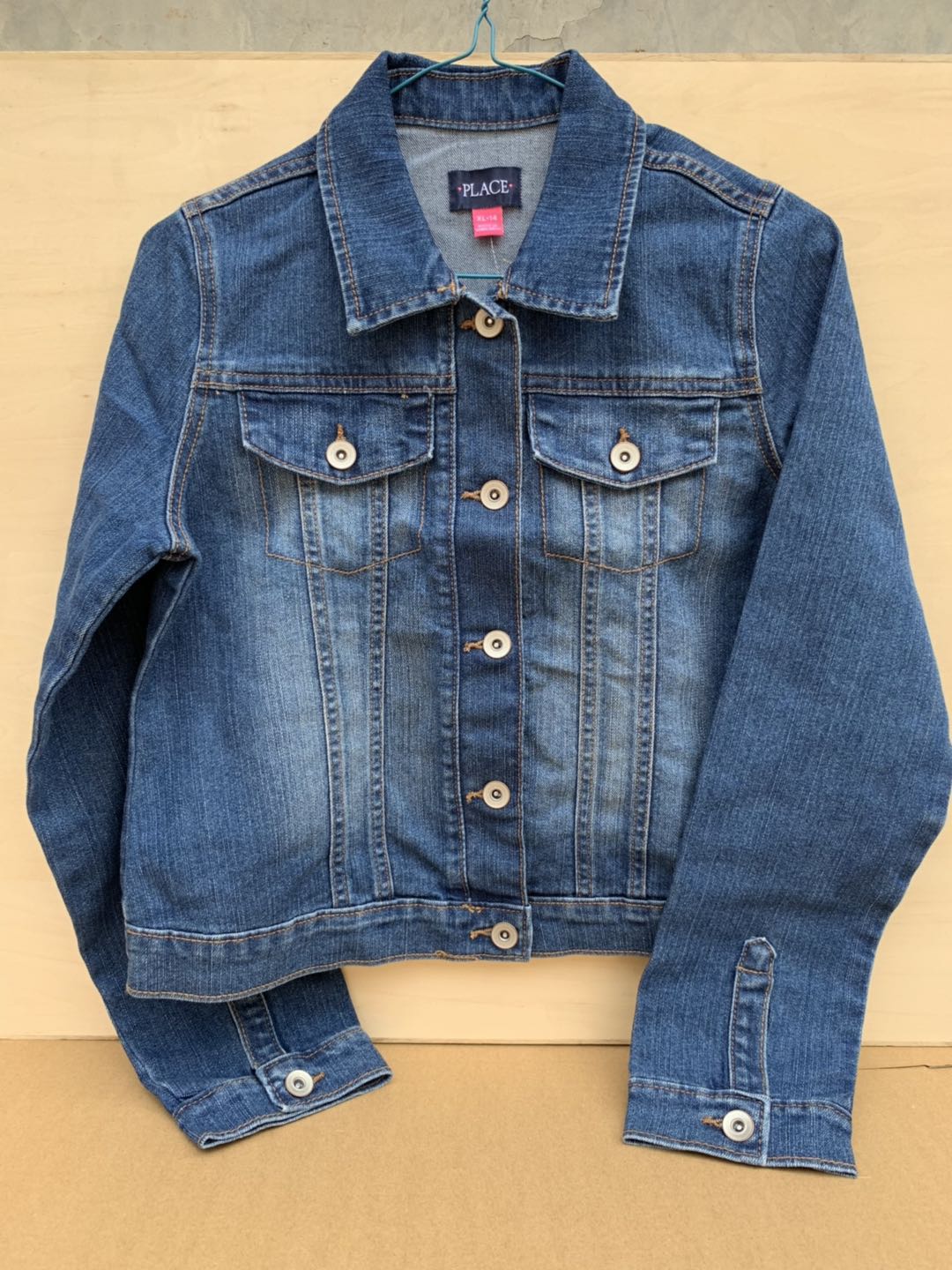 美国The Children's Place 大女童牛仔夹克牛仔服上衣