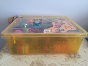 海淘现货B.toys鬃毛积木75粒套装带收纳盒感官训练早教