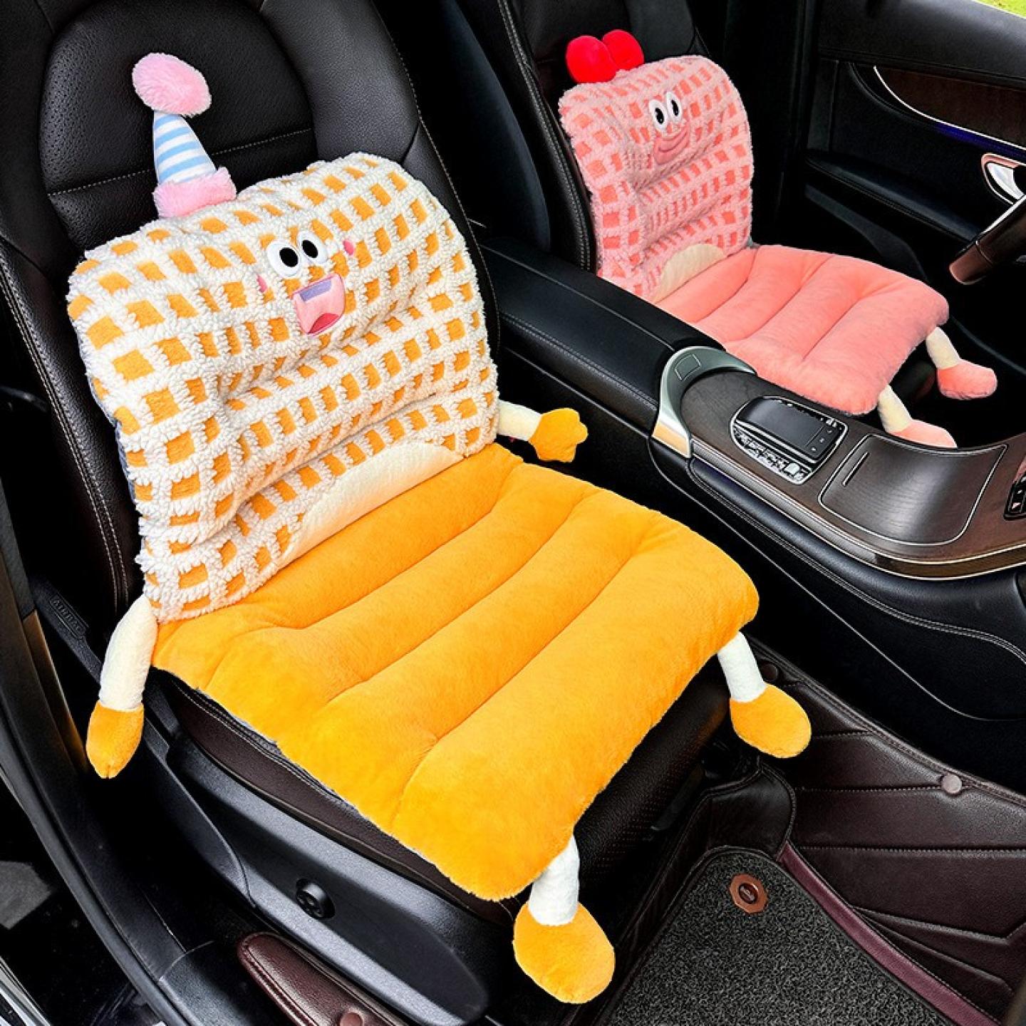 冬季毛绒汽车坐垫单片装