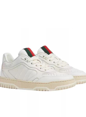 2024新款饼干鞋情侣款平底板鞋明星穿搭复古运动鞋休闲小白鞋真皮