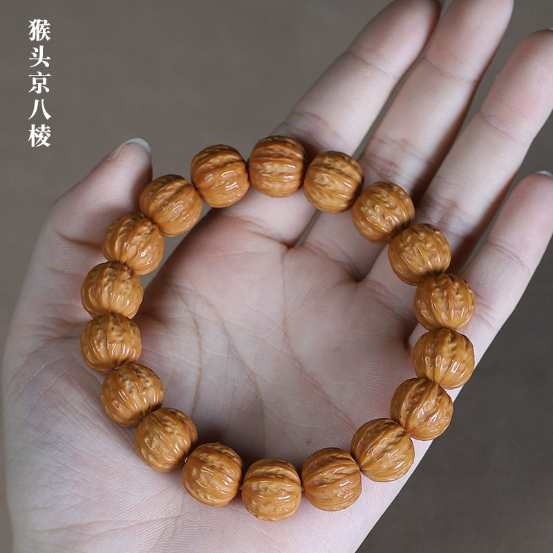 猴头京八棱核桃手串猴头手串