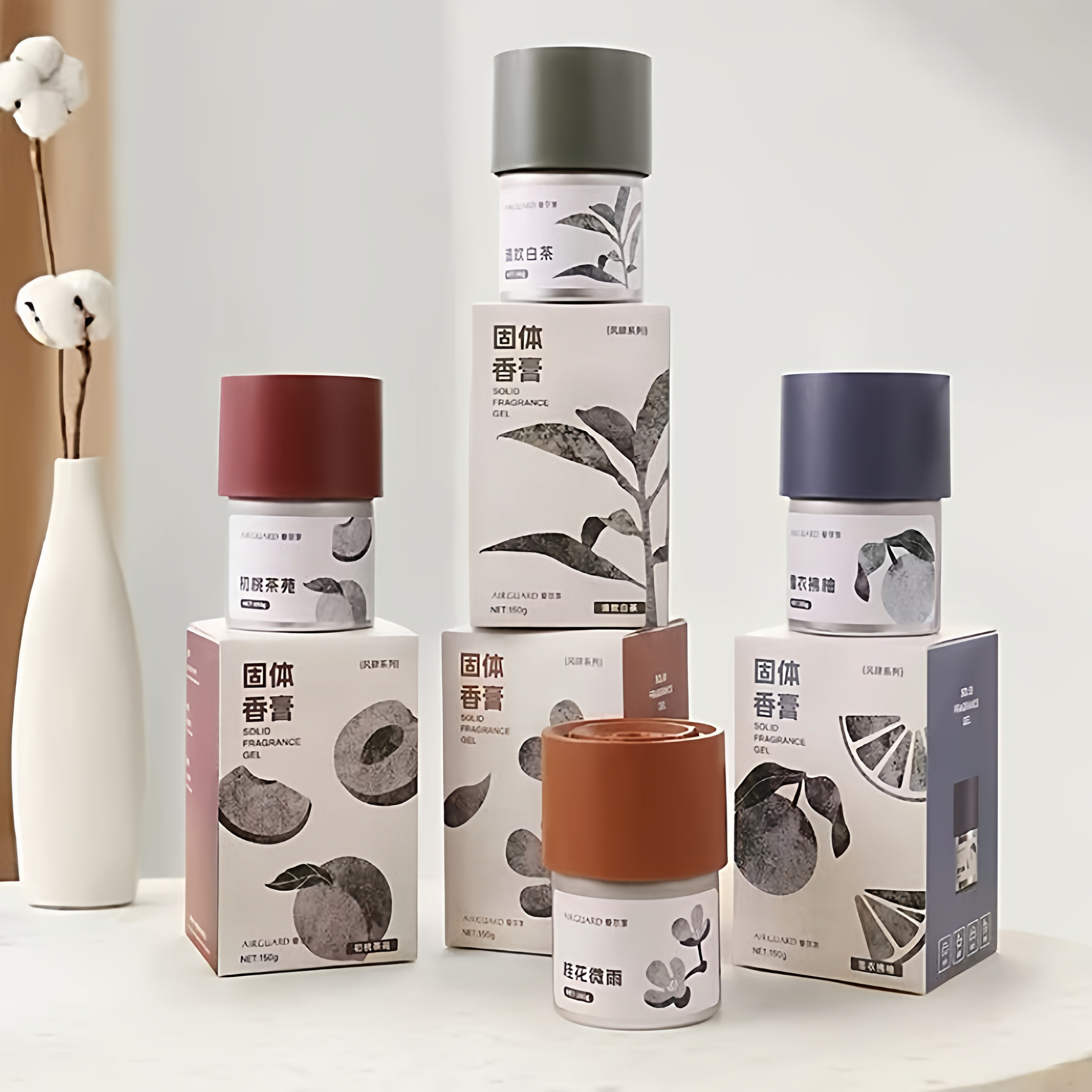 爱尔家风肆固体香薰膏车载居家雪衣拂柚桂花微雨清欢白茶初桃茶苑