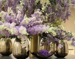 凯莉印象进口轻奢金属手工花瓶法式复古花器美式家居装饰插花摆件