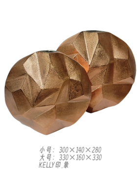 进口花器扁摆件餐桌玄关背景墙电视柜 餐边柜床边柜氛围大堂