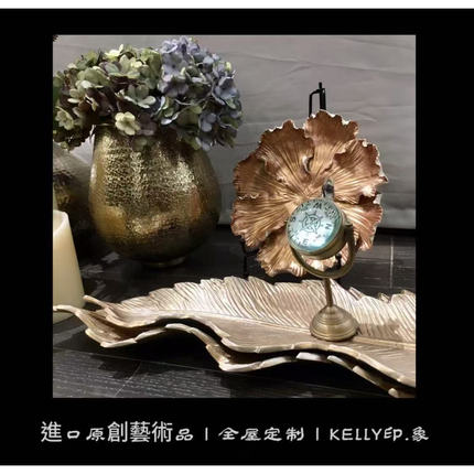 高端轻奢金属法式装饰摆件创意进口软装搭配套装小众艺术品氛围