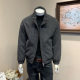 极简老钱风立领羊毛呢子羽绒服夹克男士 冬季 新款 休闲宽松保暖外套