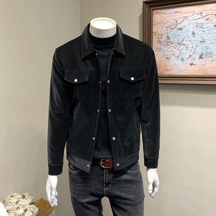 PU皮夹克短款 2025年春秋冬季 修身 韩版 外套男 复古潮流翻领皮衣男士