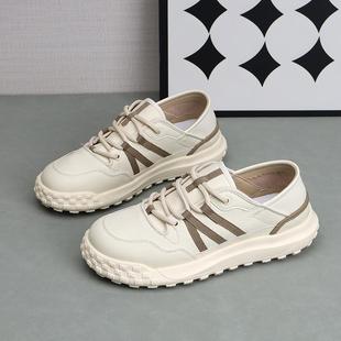 轻便软底跑步鞋女2025新款低帮系带超轻舒适走步鞋两穿运动休闲鞋
