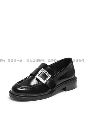 2026新款春同款英伦风复古乐福鞋一脚蹬小皮鞋增高女单鞋9UL22AA6