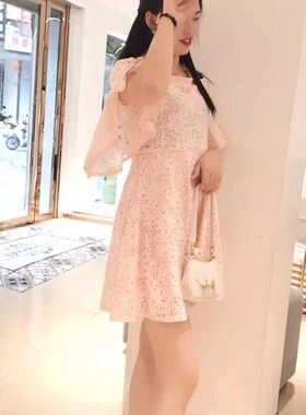 朵以正品夏季清仓款女士蕾丝连衣裙33DX806099包邮