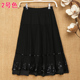 新款 中老年女装 半身裙 2020夏季 妈妈装 松紧腰百褶裙广场舞裙子女