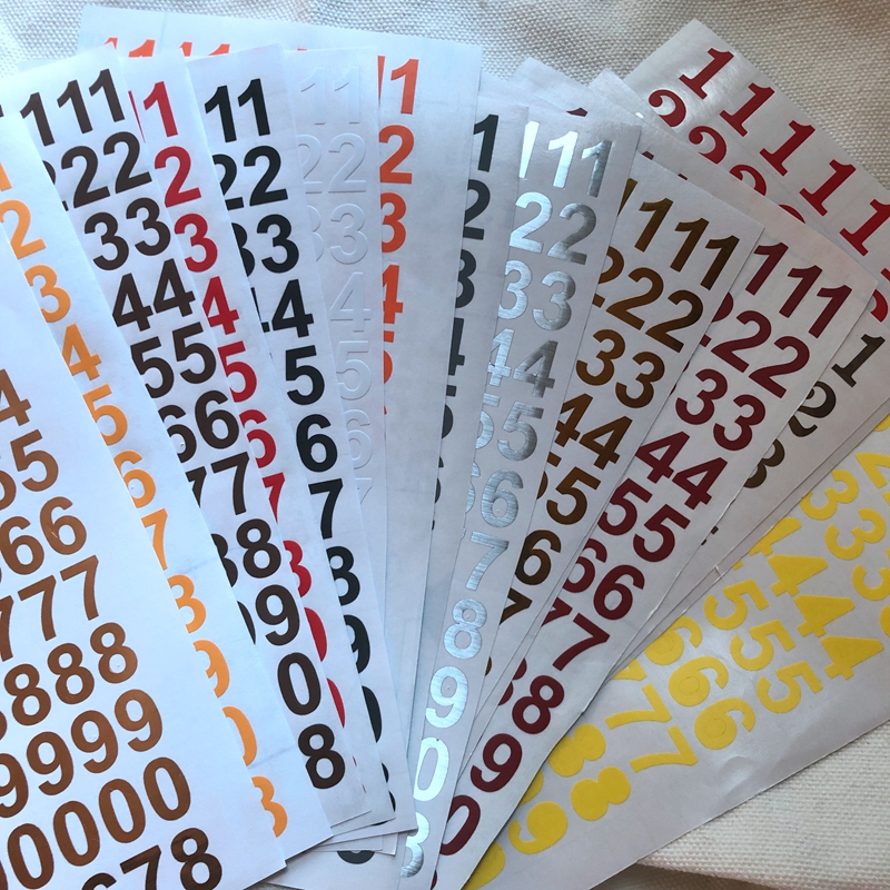 热销创意15mm数字金银色贴即时贴防水标记贴儿童编号分组平面贴纸