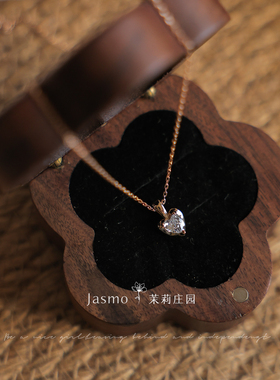 原创设计精致轻奢爱心锁骨链女