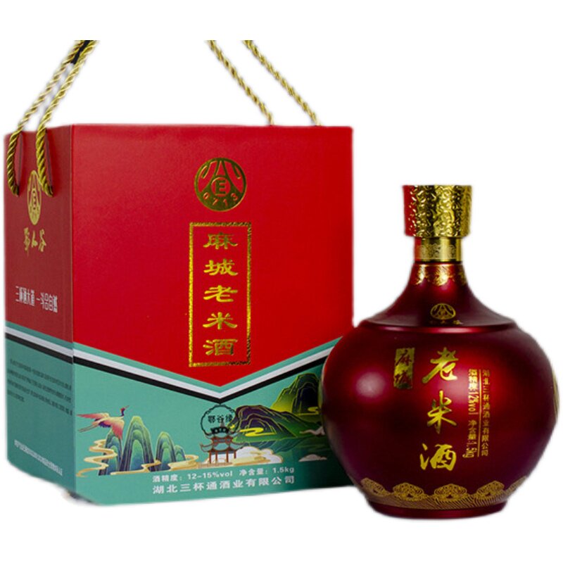 麻城木子店老米酒湖北特产低度微甜糯米酒鄂人谷原浆米酒 商务装