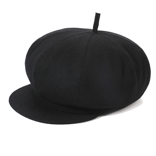 老人帽子男冬季爸爸八角帽中老年人爷爷毛呢加厚保暖帽老头帽围巾