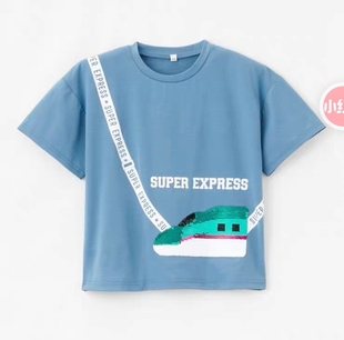 日单*卡通儿童短袖新干线T恤多美卡男童女童涤棉短袖预*