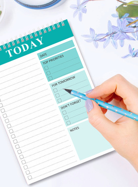 简约便签本WEEKLY PLANNER英文周计划本线圈本日常规划记录本记事