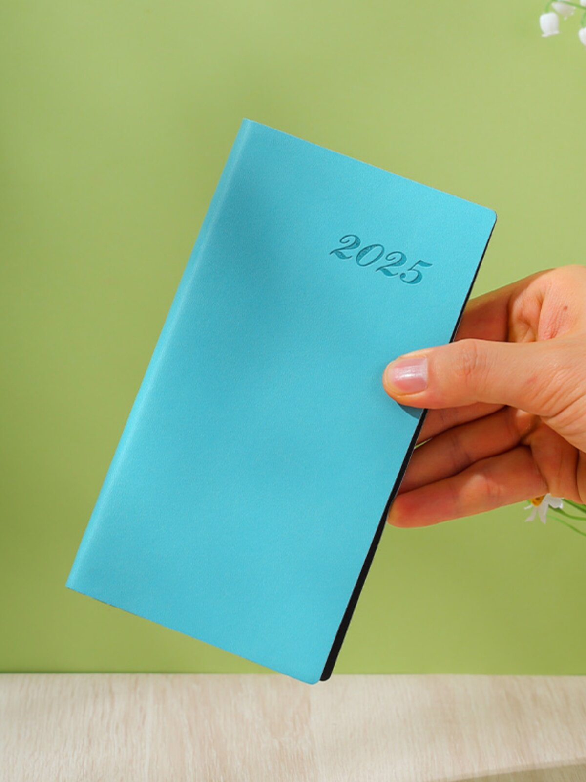 절묘한 부드러운 가죽 2025 효율성 매뉴얼 A6|48K 플래너 일정표 하루에 한 페이지 작은 메모장