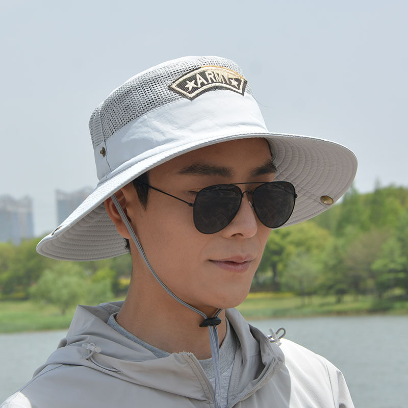 army 遮阳帽子青年男士潮夏季出游登山帽户外钓鱼渔夫帽防晒凉帽