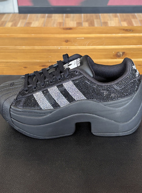 三叶草增高闪钻厚底贝壳头休闲鞋老爹鞋IH1663 JR9895