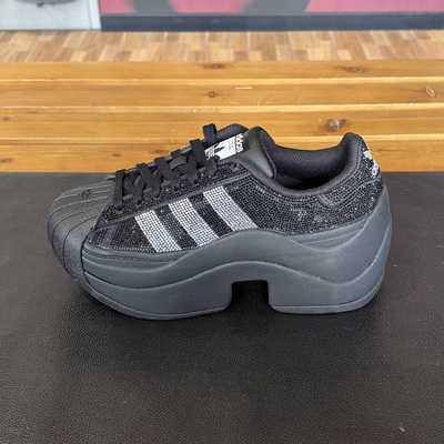 三叶草增高闪钻厚底贝壳头休闲鞋老爹鞋IH1663 JR9895