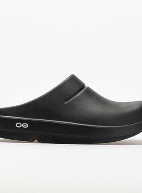 代购Oofos男士拖鞋减震缓压抗疲劳抑菌黑色轻质防滑底透气