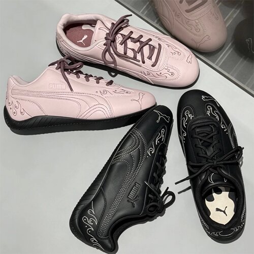 代购Puma Speedcat Embellished彪马刺绣铆钉皮面复古赛车鞋女鞋