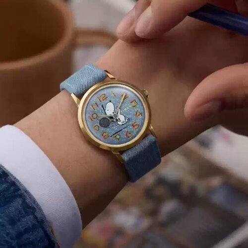 代购Peanuts x Timex Marlin 1965天美时联名款史努比休闲石英表