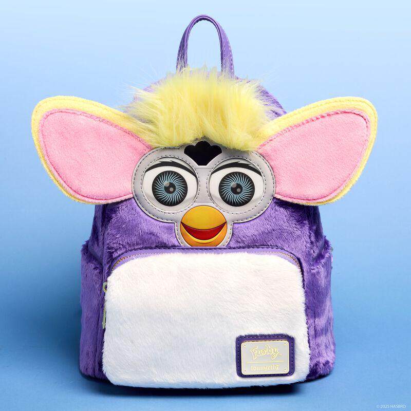 代购Loungefly男女Furby双肩包立体眼睛设计多口袋收纳轻便携带