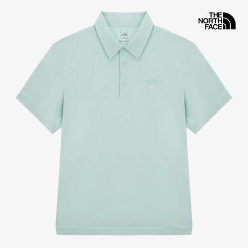 海外代购THE NORTH FACE/北面男士运动T恤透气吸汗短袖翻领