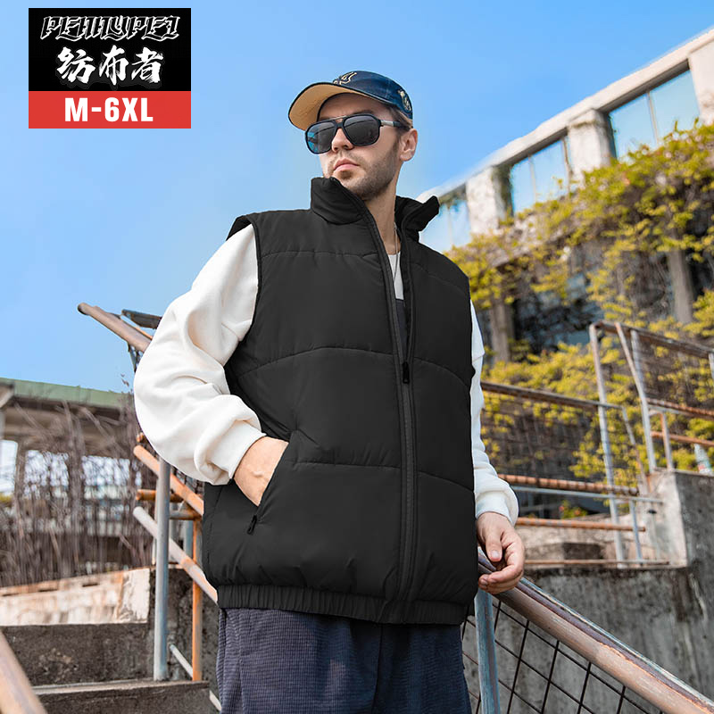 纺布者冬季大码背心棉服