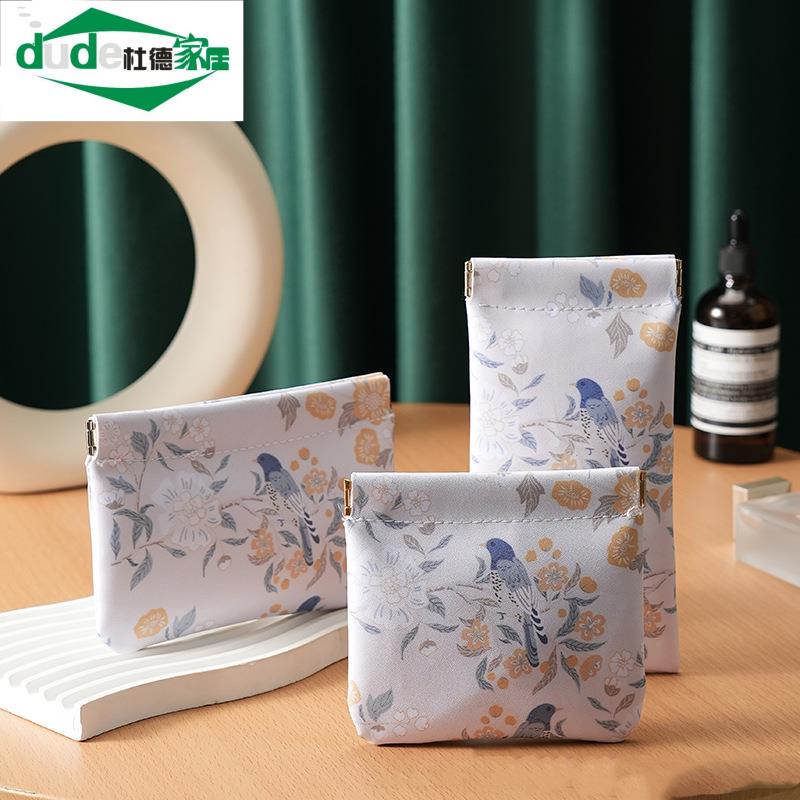 迷你零钱包特小钥匙随身零钱包收纳小包化妆品弹片印花口红便携式