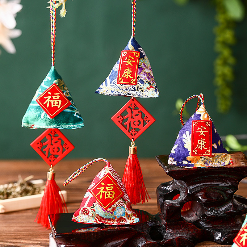 드래곤 보트 축제 향 주머니 향 주머니 휴대용 액세서리 ZONGZI 쑥 향 주머니 펜던트 선물 쇼핑몰 회사 장식