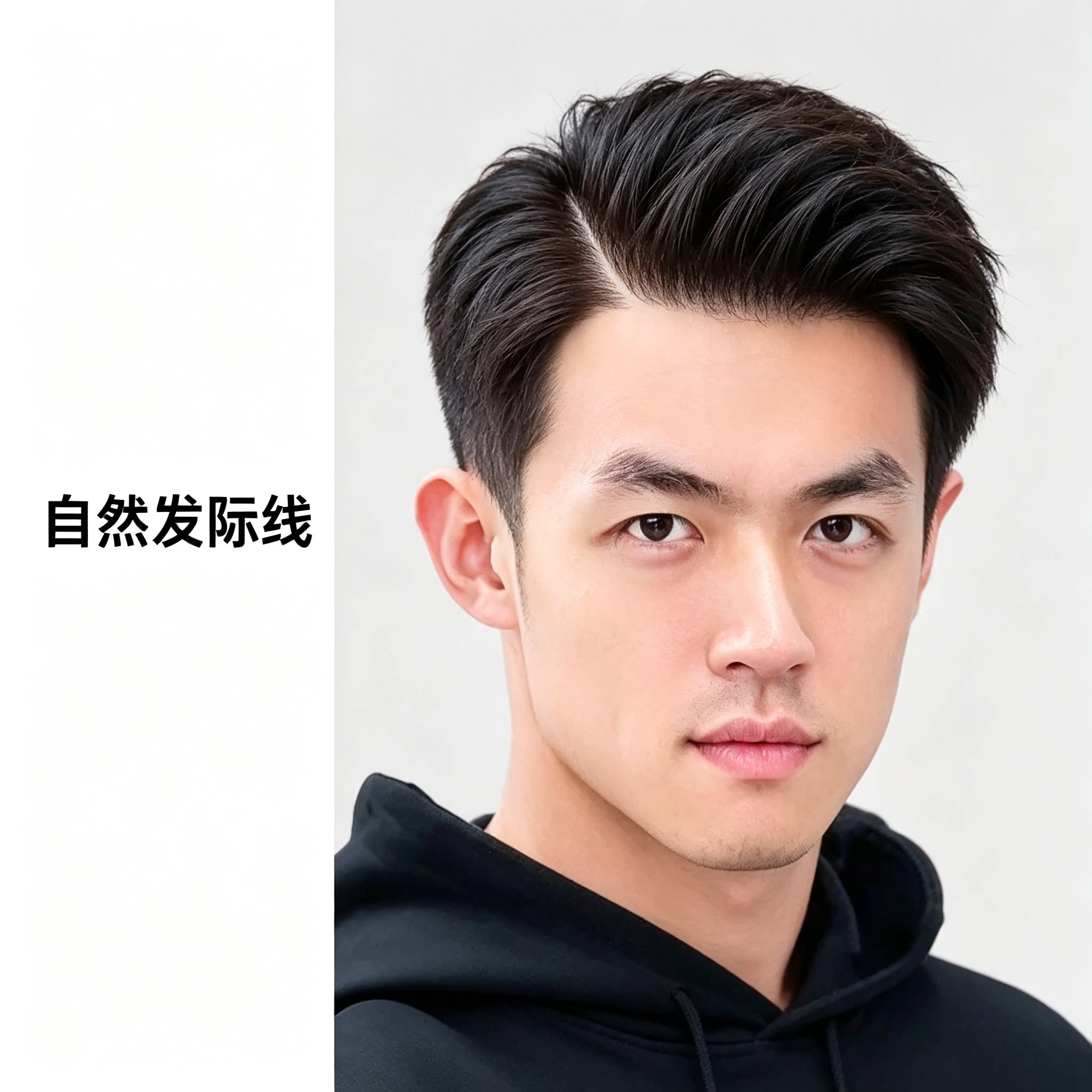 头部防护男士假发短发头顶隐形补发片真人发可粘可卡无痕精修发片