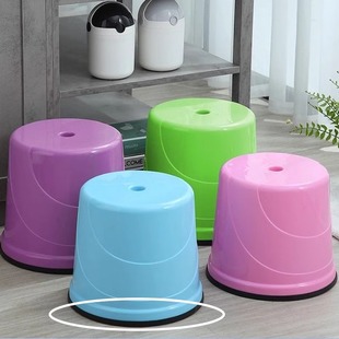 加厚防滑磨砂家用33高换鞋凳浴室矮凳幼儿园圆形塑料凳小板凳椅子