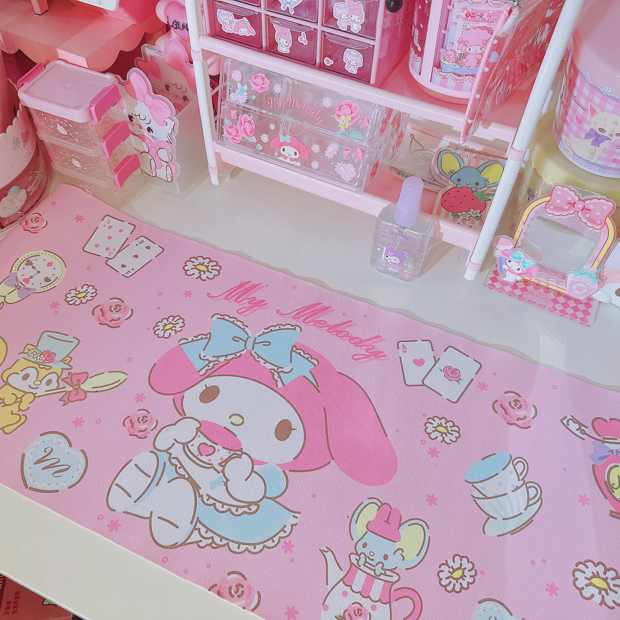 美乐蒂软妹可爱学生课桌餐垫桌垫少女心宿舍桌面写字拍照背景垫