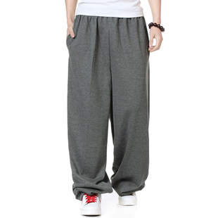 男宽松运动裤 青年嘻哈阔腿胖子肥佬裤 春季 男裤 男 大码 加肥加大卫裤