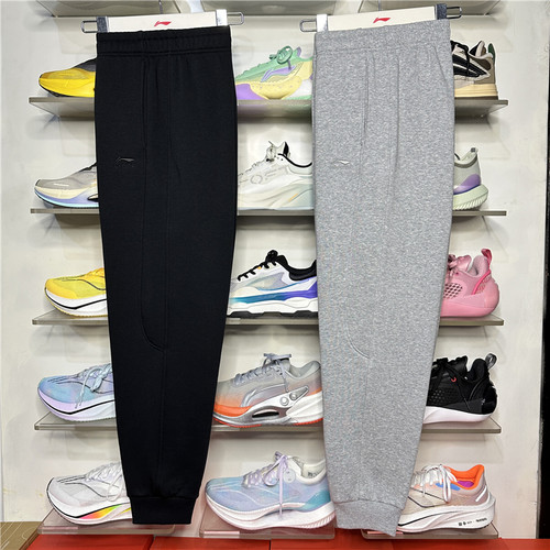 李宁运动长裤加绒保暖男裤