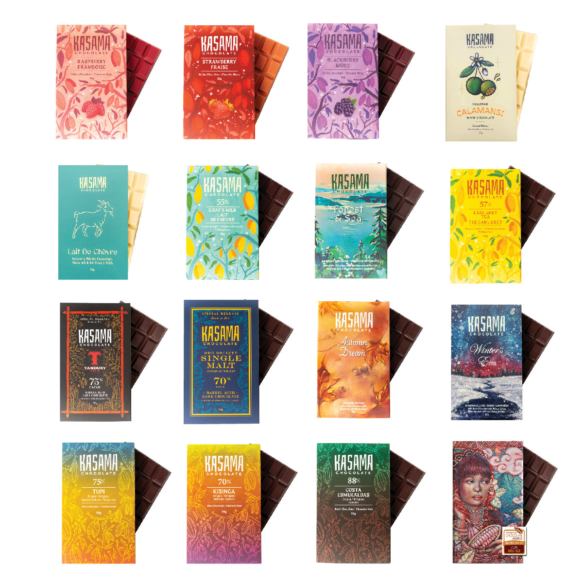 【合集】加拿大进口KASAMA精品巧克力草莓白巧
