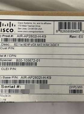 可维修思科 企业级无线AP  AIR-AP2802I-H-K9