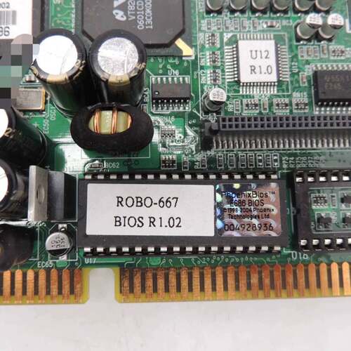 可维修台湾瑞传 ROBO-667 R1.02工控机主板 双P议价