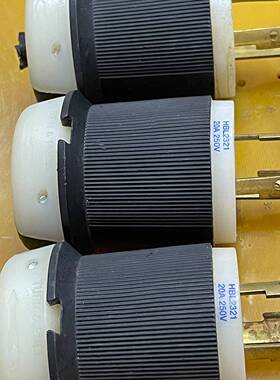 可维修美国荷宝/HUBBELL插头 拆机20A250V美国插