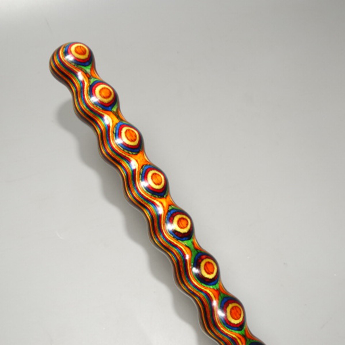 红木葫芦棍按摩棒五彩木金箍棒擀筋棒按摩捶实木圆棍文玩防身棍