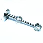 28mm电镀不锈钢色加长窗帘杆支架 配件罗马杆双托架底座双座托